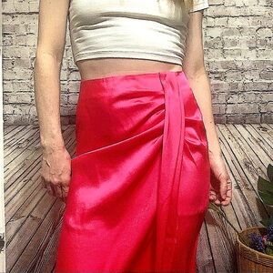 ‼️J CREW SATIN WRAP MIDI SKIRT Size 0‼️